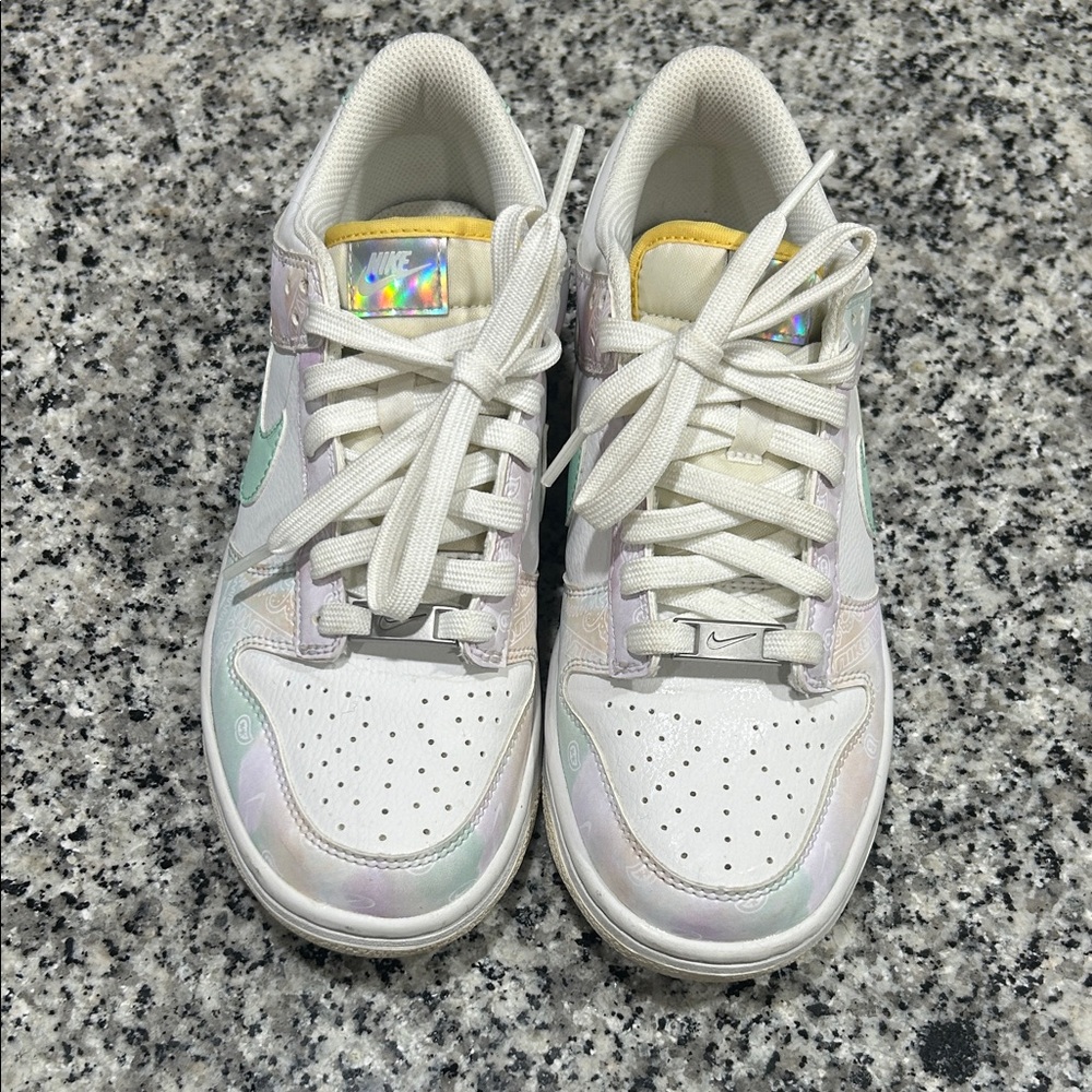 Nike Dubks Kids White and Pastel Pasley Sneakers
